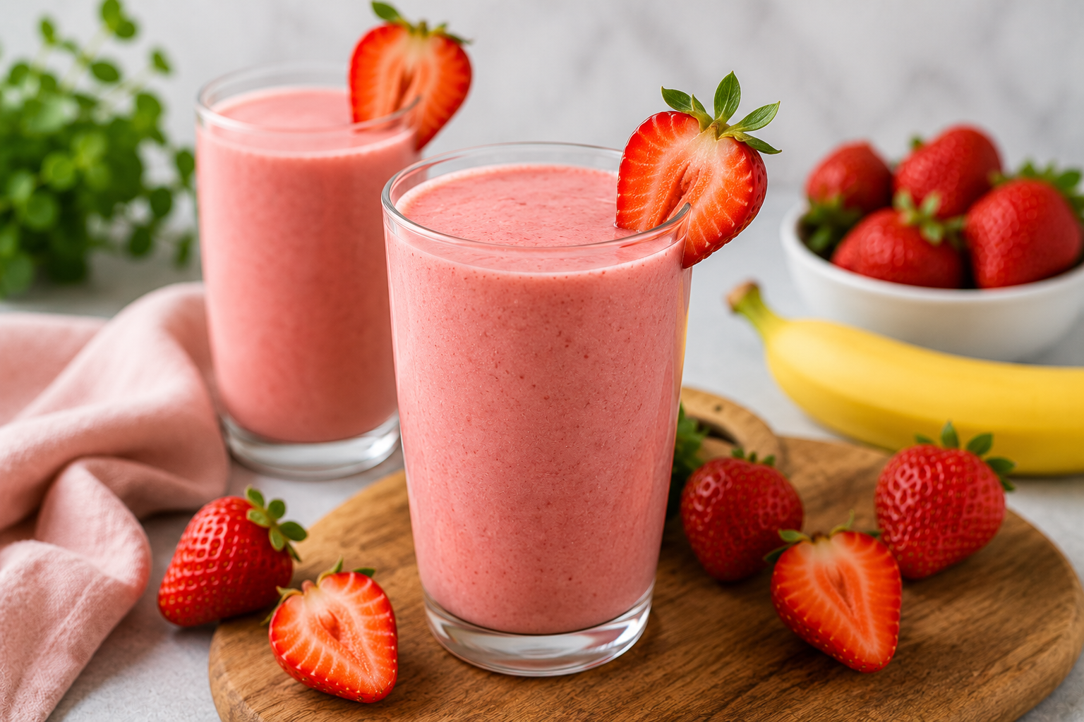 Jahodové smoothie